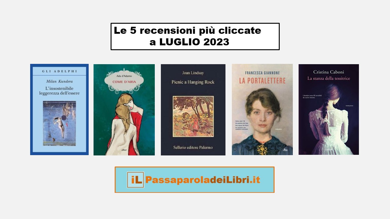 Le 5 recensioni più cliccate a LUGLIO 2023 de iL Passaparola dei Libri